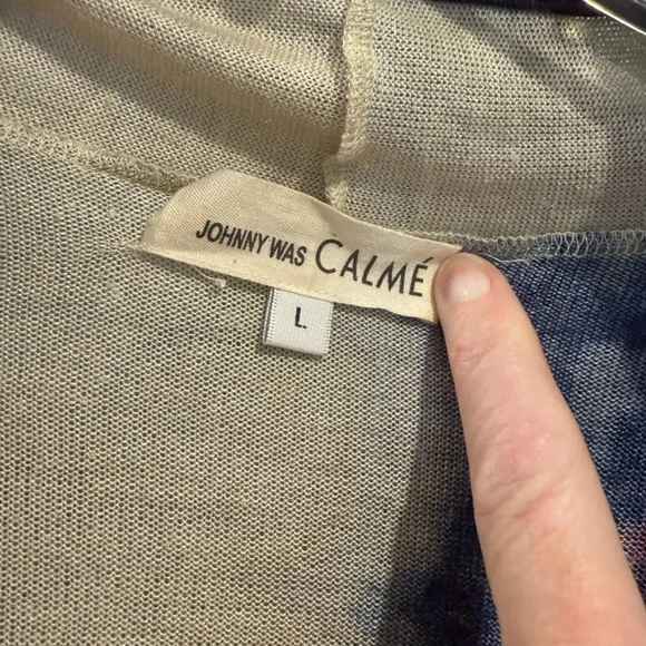 Johnny Was cardigan sweater, size L - Picture 5 of 11